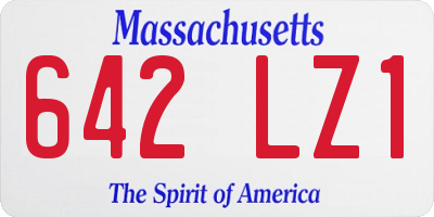 MA license plate 642LZ1
