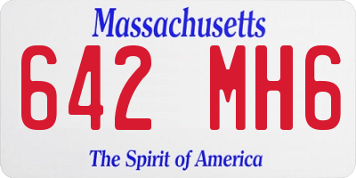 MA license plate 642MH6