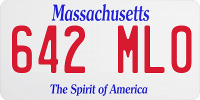 MA license plate 642ML0