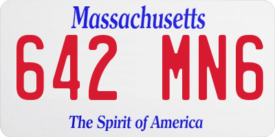 MA license plate 642MN6