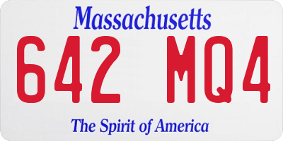 MA license plate 642MQ4