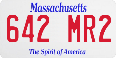 MA license plate 642MR2