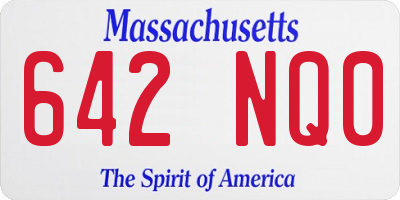 MA license plate 642NQ0