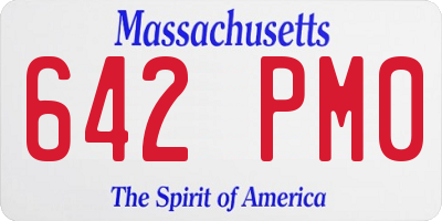 MA license plate 642PM0