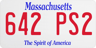 MA license plate 642PS2
