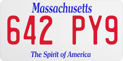 MA license plate 642PY9