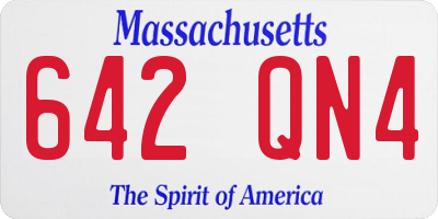 MA license plate 642QN4