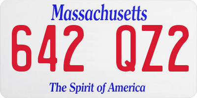 MA license plate 642QZ2