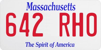 MA license plate 642RH0