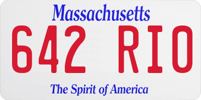 MA license plate 642RI0