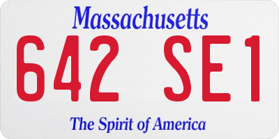 MA license plate 642SE1