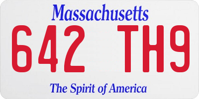 MA license plate 642TH9
