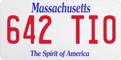 MA license plate 642TI0