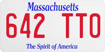 MA license plate 642TT0