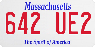 MA license plate 642UE2