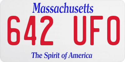MA license plate 642UF0