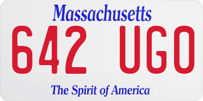 MA license plate 642UG0