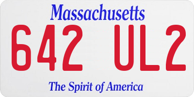 MA license plate 642UL2
