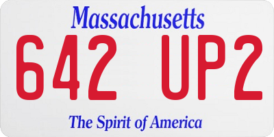 MA license plate 642UP2