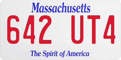 MA license plate 642UT4