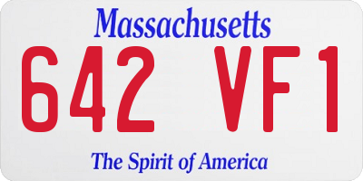 MA license plate 642VF1