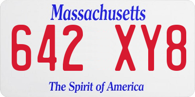 MA license plate 642XY8