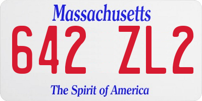 MA license plate 642ZL2