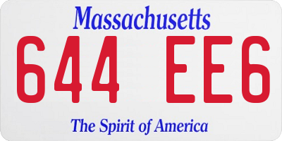 MA license plate 644EE6