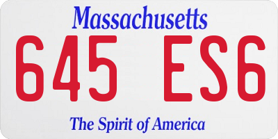 MA license plate 645ES6