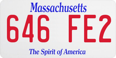 MA license plate 646FE2