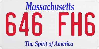 MA license plate 646FH6