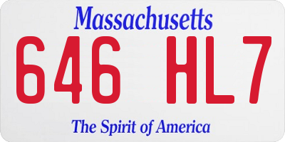MA license plate 646HL7