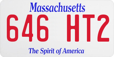 MA license plate 646HT2