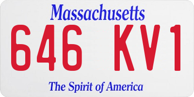 MA license plate 646KV1