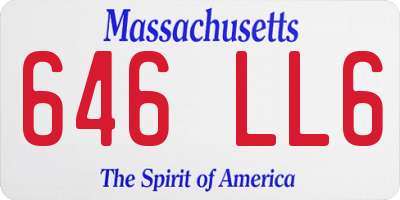 MA license plate 646LL6