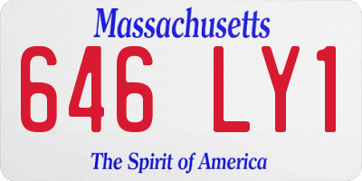 MA license plate 646LY1