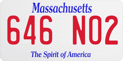 MA license plate 646NO2