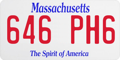 MA license plate 646PH6