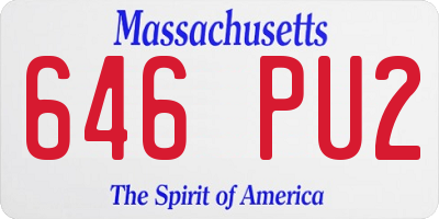 MA license plate 646PU2
