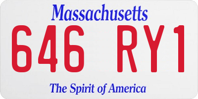 MA license plate 646RY1