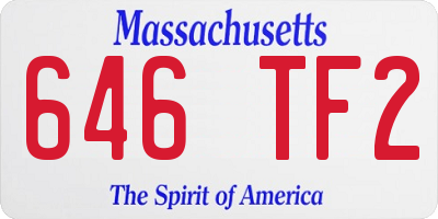 MA license plate 646TF2