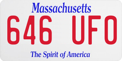 MA license plate 646UF0