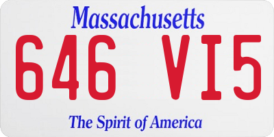 MA license plate 646VI5