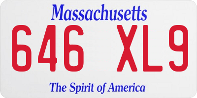 MA license plate 646XL9