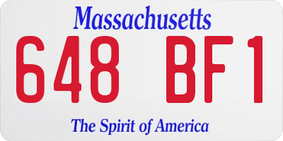 MA license plate 648BF1
