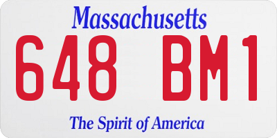 MA license plate 648BM1