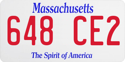 MA license plate 648CE2