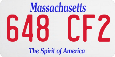 MA license plate 648CF2