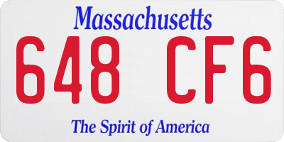 MA license plate 648CF6