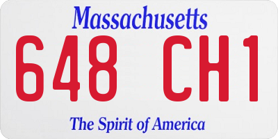 MA license plate 648CH1